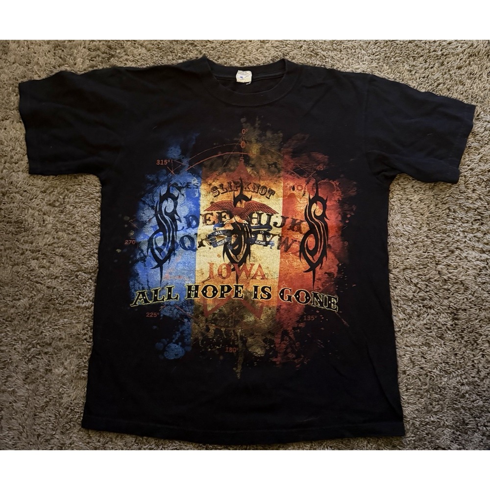 Vintage Y2K  Slipknot All Hope Is Gone World Tour 2009 Men's T-Shirt Medium